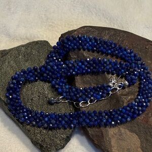 ✨ Jay King Lapis Lazuli Multi-Strand Necklace – Sterling Silver – NEW(211)